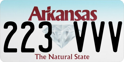 AR license plate 223VVV