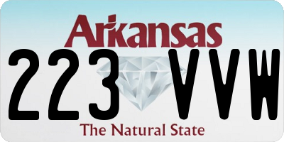 AR license plate 223VVW