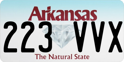 AR license plate 223VVX