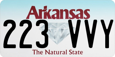 AR license plate 223VVY
