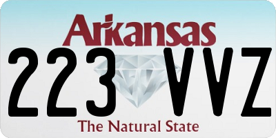 AR license plate 223VVZ