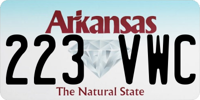 AR license plate 223VWC
