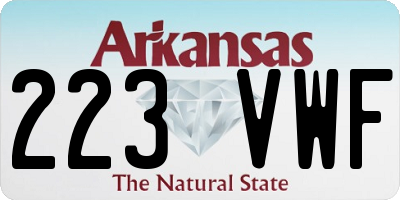 AR license plate 223VWF