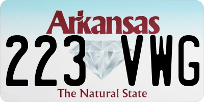 AR license plate 223VWG