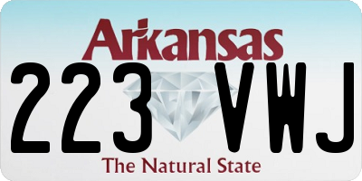 AR license plate 223VWJ