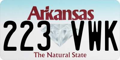 AR license plate 223VWK