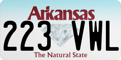 AR license plate 223VWL