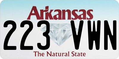 AR license plate 223VWN