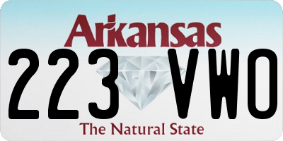 AR license plate 223VWO