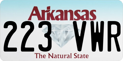 AR license plate 223VWR