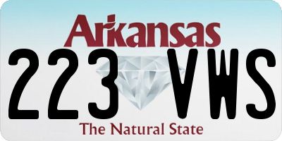 AR license plate 223VWS