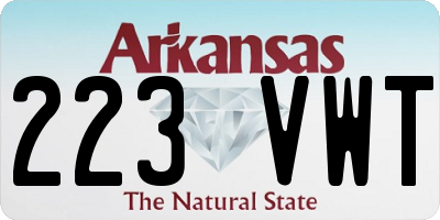 AR license plate 223VWT
