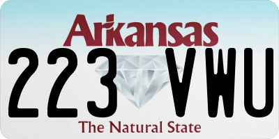 AR license plate 223VWU