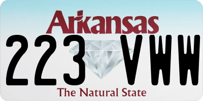 AR license plate 223VWW