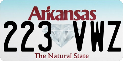 AR license plate 223VWZ
