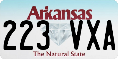 AR license plate 223VXA