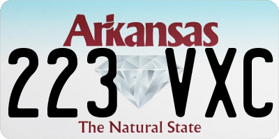 AR license plate 223VXC