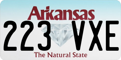 AR license plate 223VXE