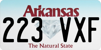 AR license plate 223VXF