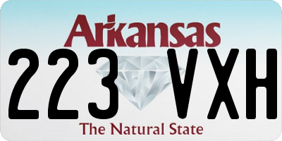 AR license plate 223VXH