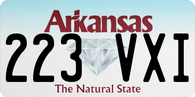 AR license plate 223VXI