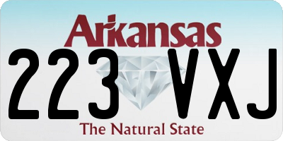 AR license plate 223VXJ