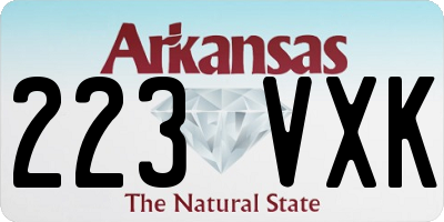 AR license plate 223VXK