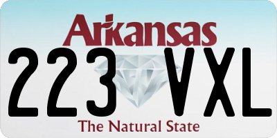 AR license plate 223VXL