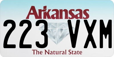 AR license plate 223VXM