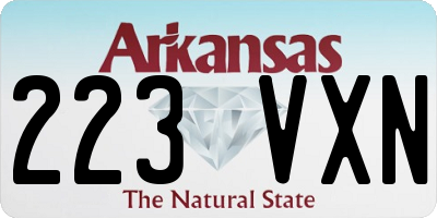 AR license plate 223VXN