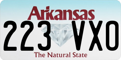AR license plate 223VXO