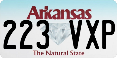 AR license plate 223VXP