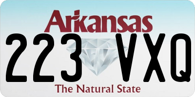 AR license plate 223VXQ