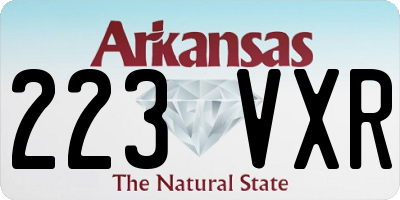 AR license plate 223VXR