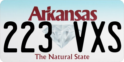 AR license plate 223VXS