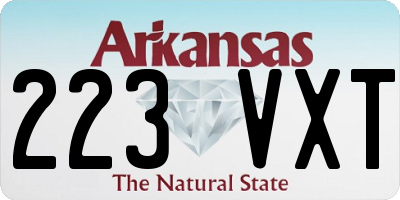 AR license plate 223VXT