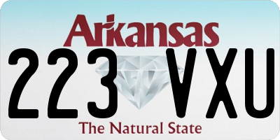 AR license plate 223VXU