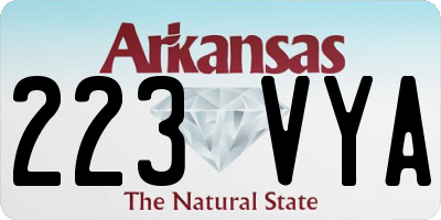AR license plate 223VYA
