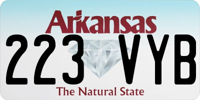 AR license plate 223VYB