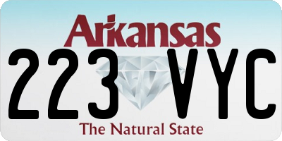 AR license plate 223VYC