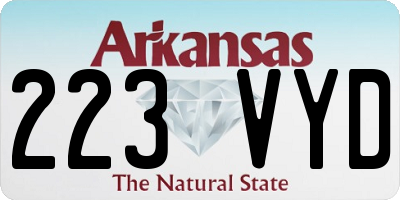 AR license plate 223VYD