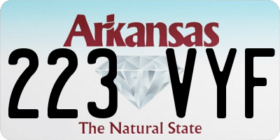 AR license plate 223VYF