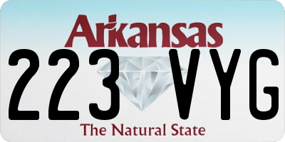 AR license plate 223VYG