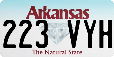 AR license plate 223VYH
