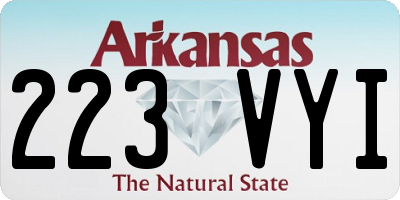 AR license plate 223VYI