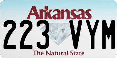 AR license plate 223VYM