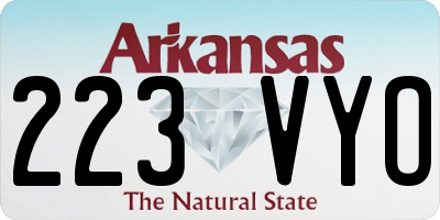 AR license plate 223VYO