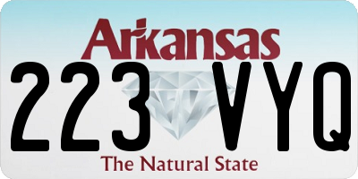 AR license plate 223VYQ