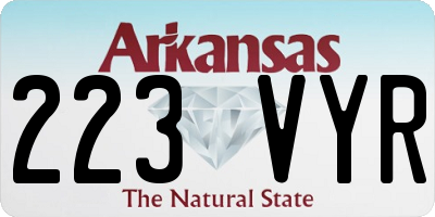 AR license plate 223VYR