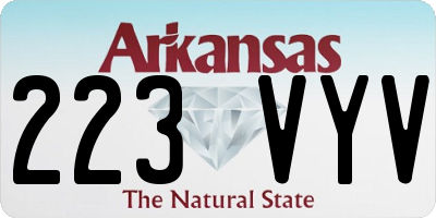 AR license plate 223VYV